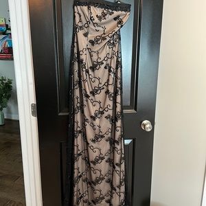 Niki beaded gown in black